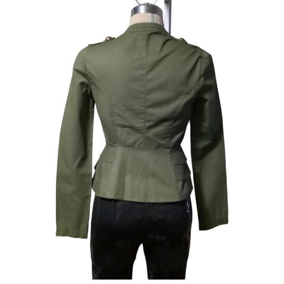 Miley Cyrus Green Army Brested Jacket Size S - Picture 13 of 16